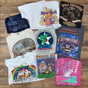 Lot of 9 vintage t-shirts from 90s S/M/L/XL